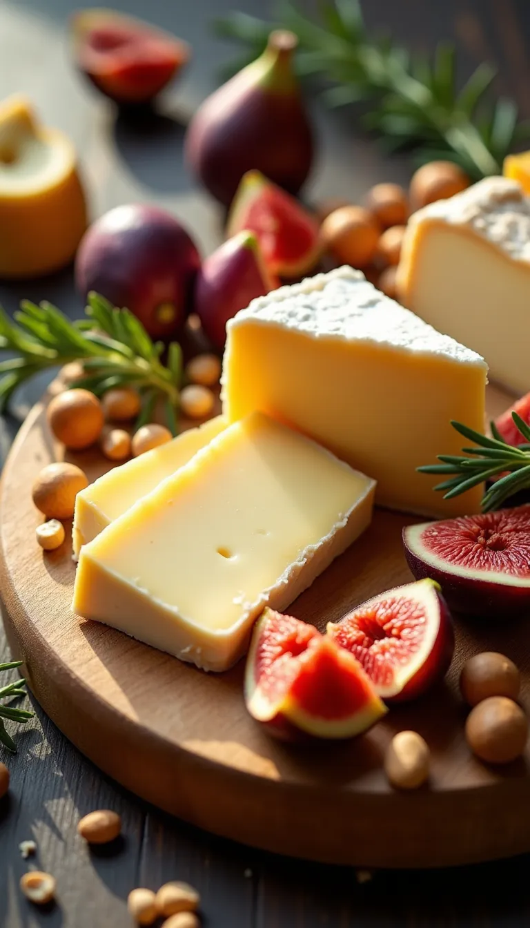 Artisan Cheese Platter Flat Lay