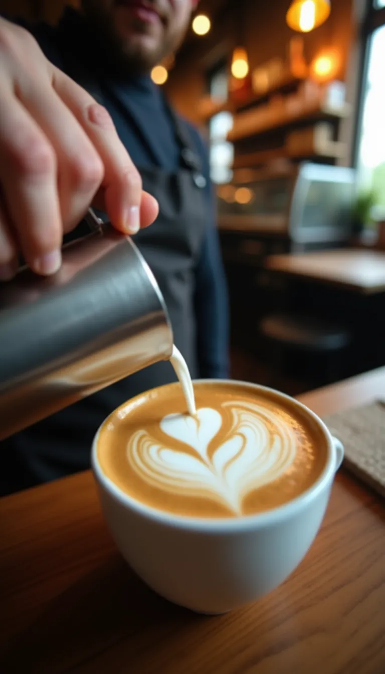 Barista Pouring Latte Art