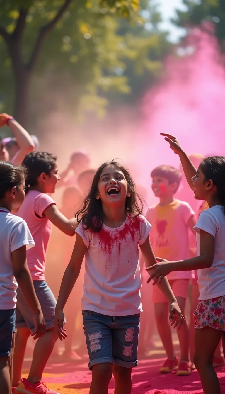 Joyous Holi Festival Celebration