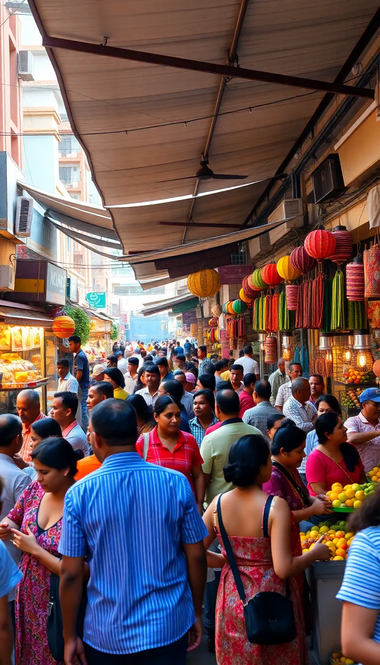 Diverse Urban Marketplace Scene