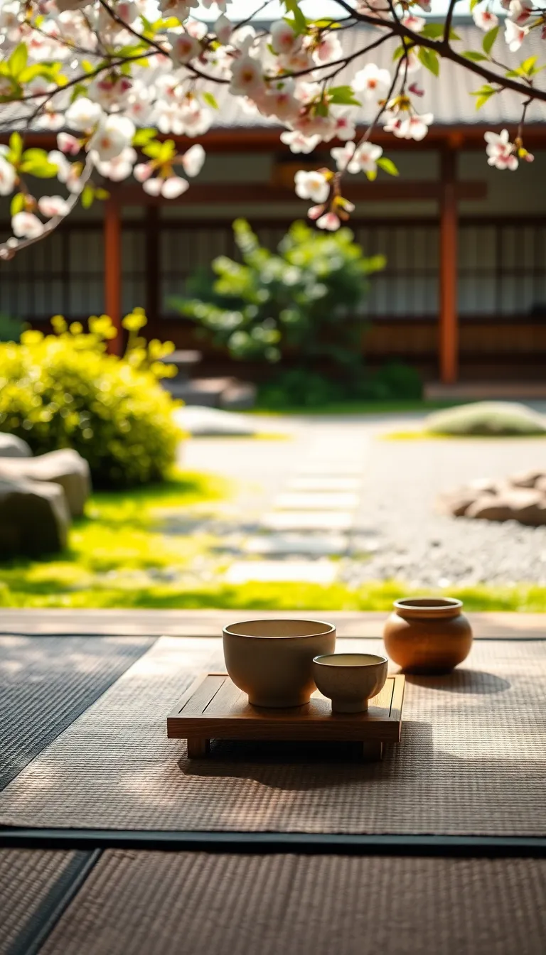 Japanese Tea Ceremony in Zen Garden