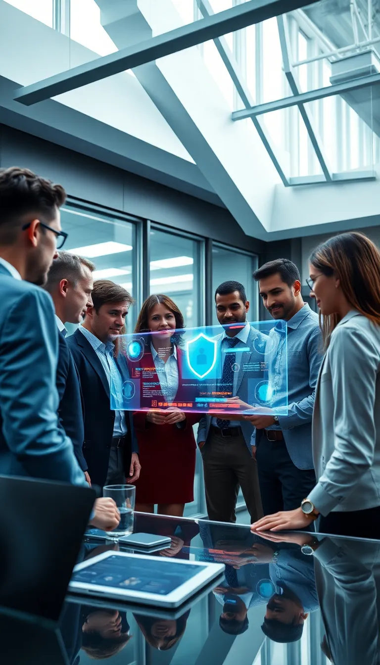 Diverse Team Collaborating on Cybersecurity Threats