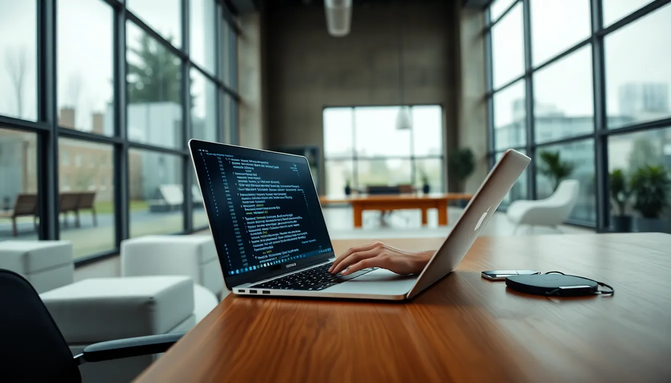 Modern Office Cybersecurity Concept