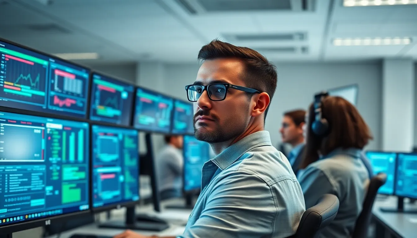 Cyber Defense Team Monitoring Security Alerts