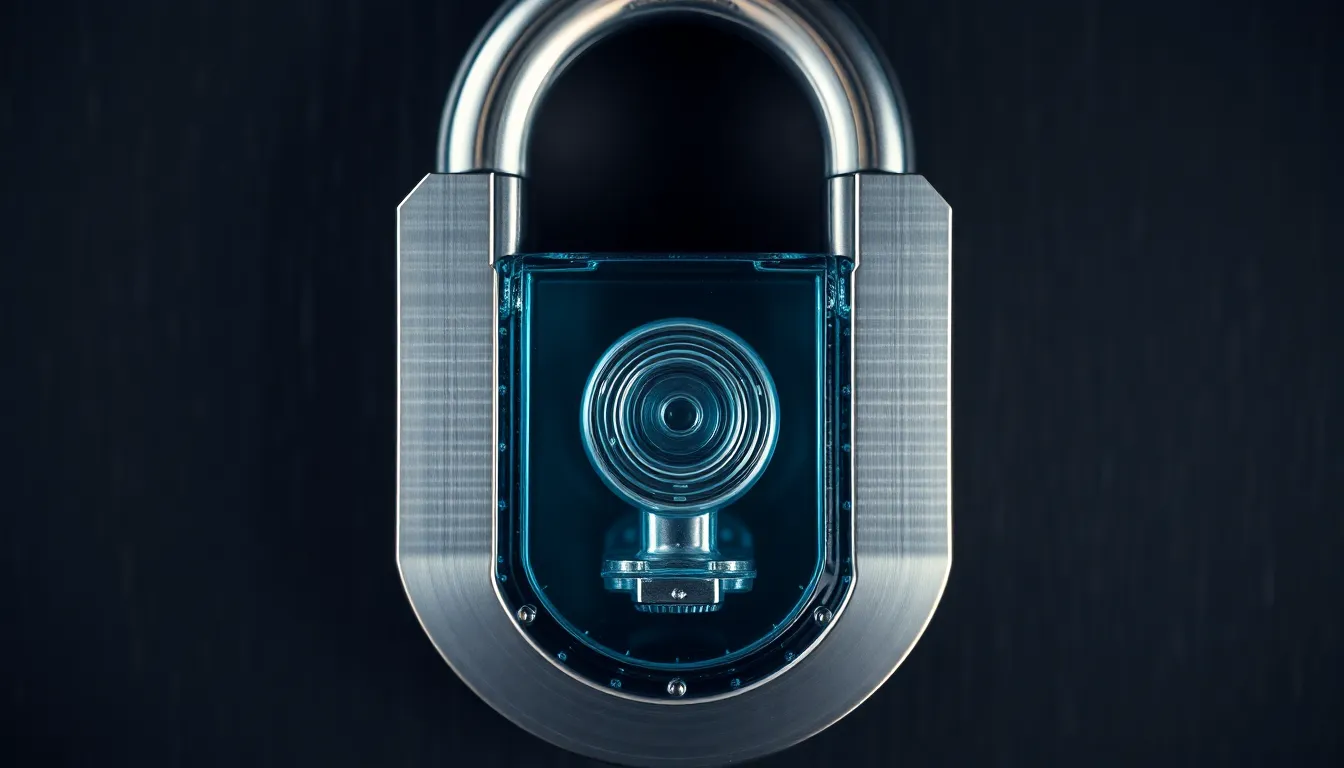 Futuristic Cybersecurity Lock
