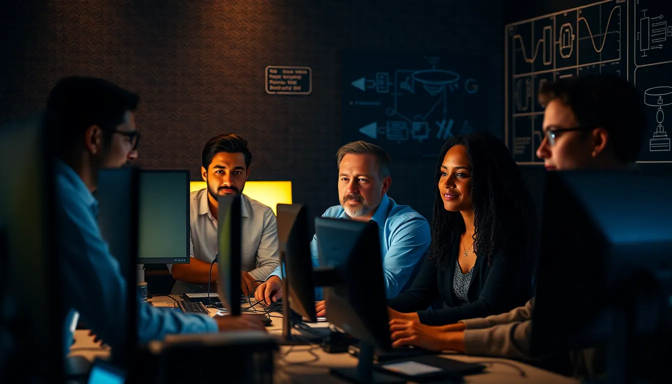 Diverse Cybersecurity Team Collaborating