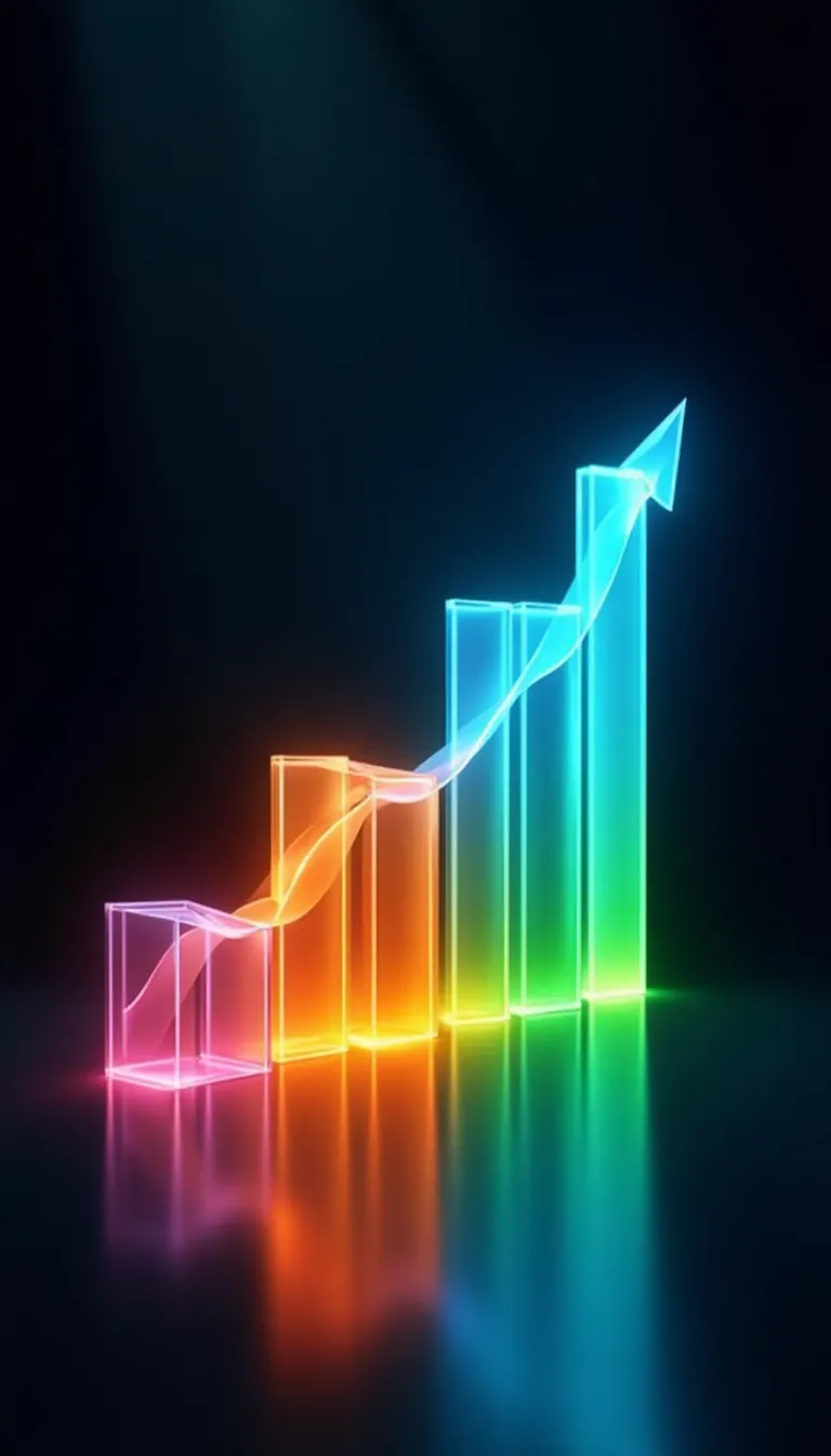3D Market Trends Bar Chart