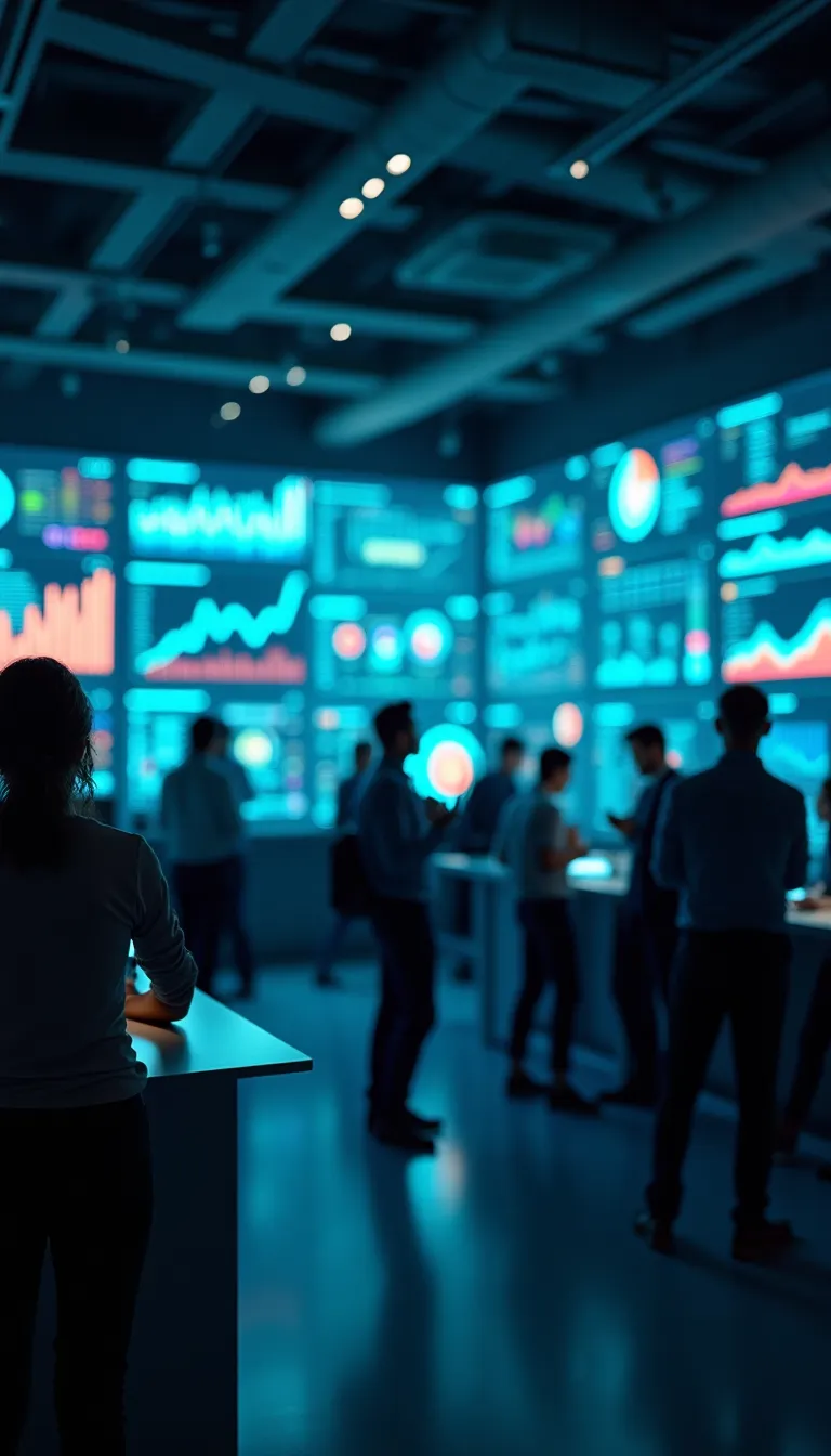 Futuristic Data Visualization Workspace