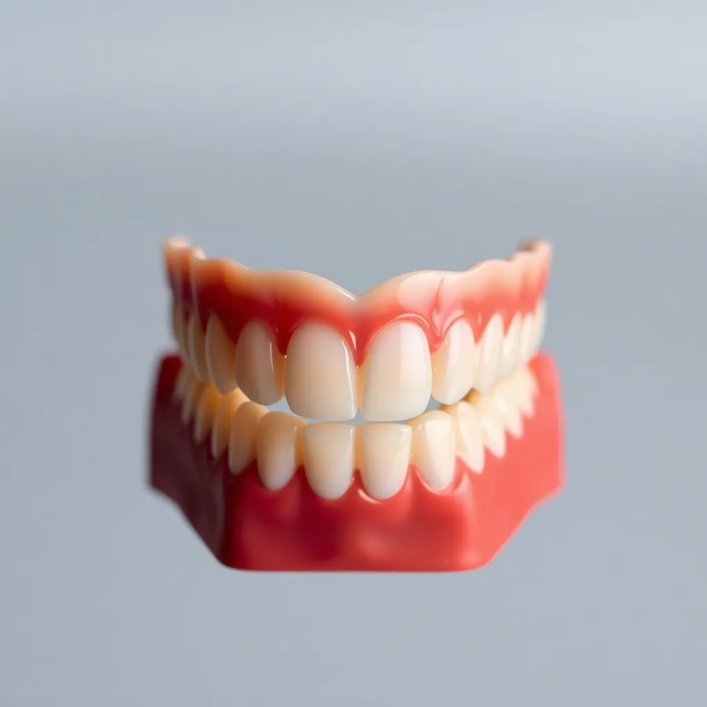 This macro shot features an intricately crafted dental model, showcasing lifelike textures and glossy enamel. Carefully arranged studio lighting enhances the model's details, revealing the craftsmanship involved in its creation. Set against a neutral background, the vibrant colors of the model stand out strikingly. The narrow depth of field invites close scrutiny, making it perfect for educational purposes in the dental field.