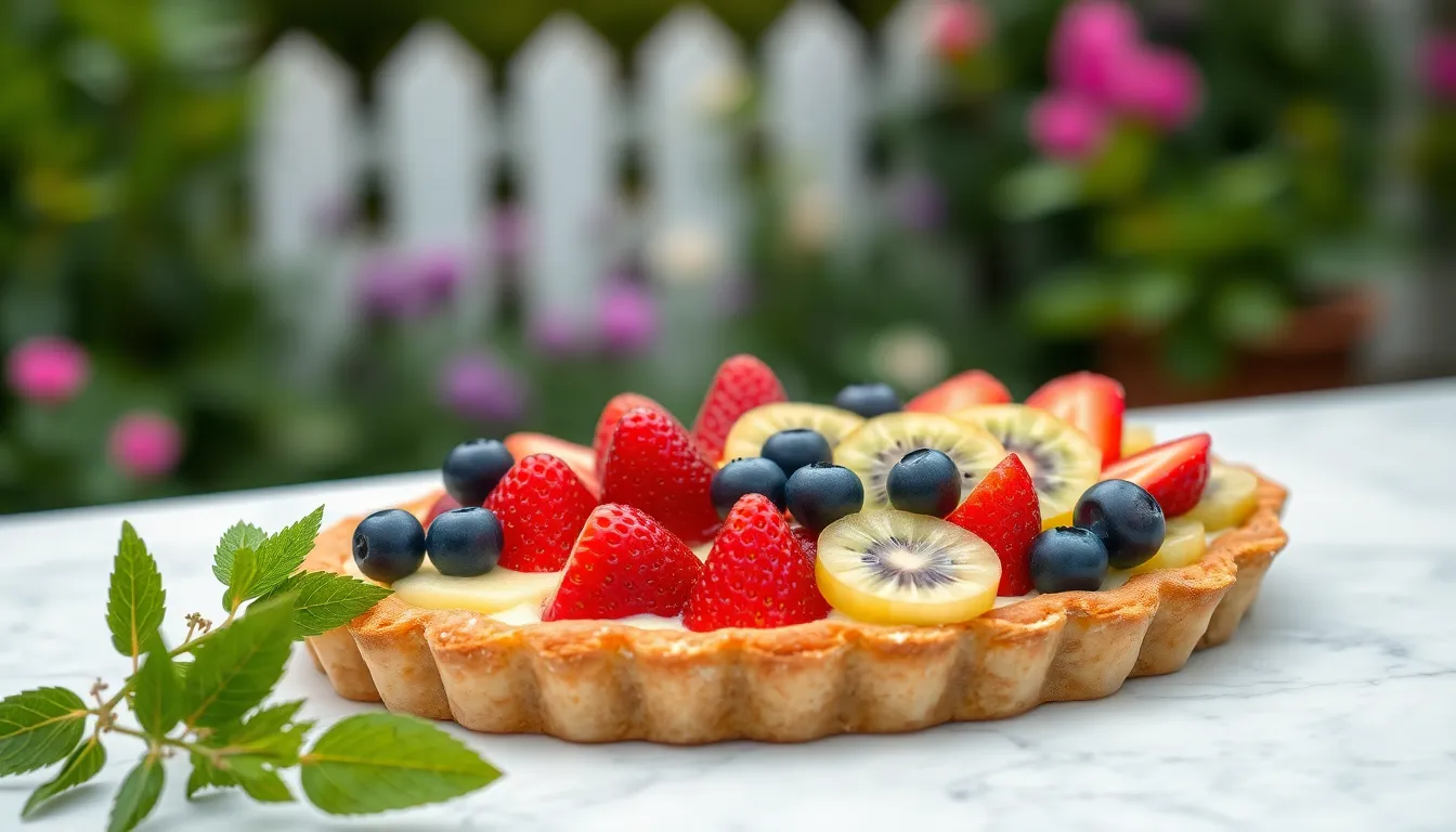 An eye-catching display of pastel-colored cupcakes arranged symmetrically on a rustic wooden table. The overcast daylight creates a soft, inviting ambiance, allowing the delicate details of the icing to shine. The cupcakes sit atop a subtly textured surface, and their gentle colors evoke a sense of delightful whimsy, perfect for any dessert table or bakery showcase.