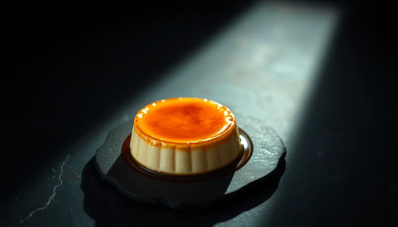 Elegant Crème Brûlée with Caramelized Sugar Top