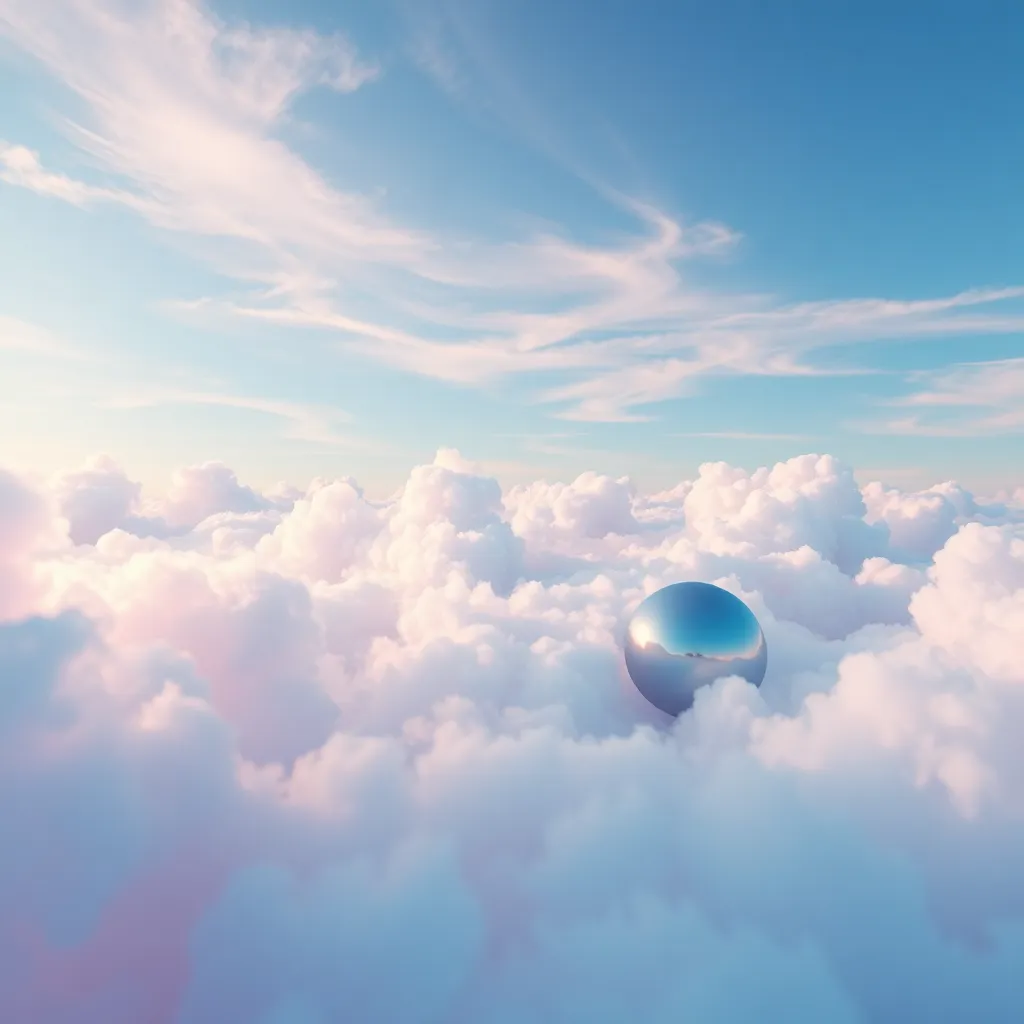 Dreamy Pastel Clouds Digital Landscape