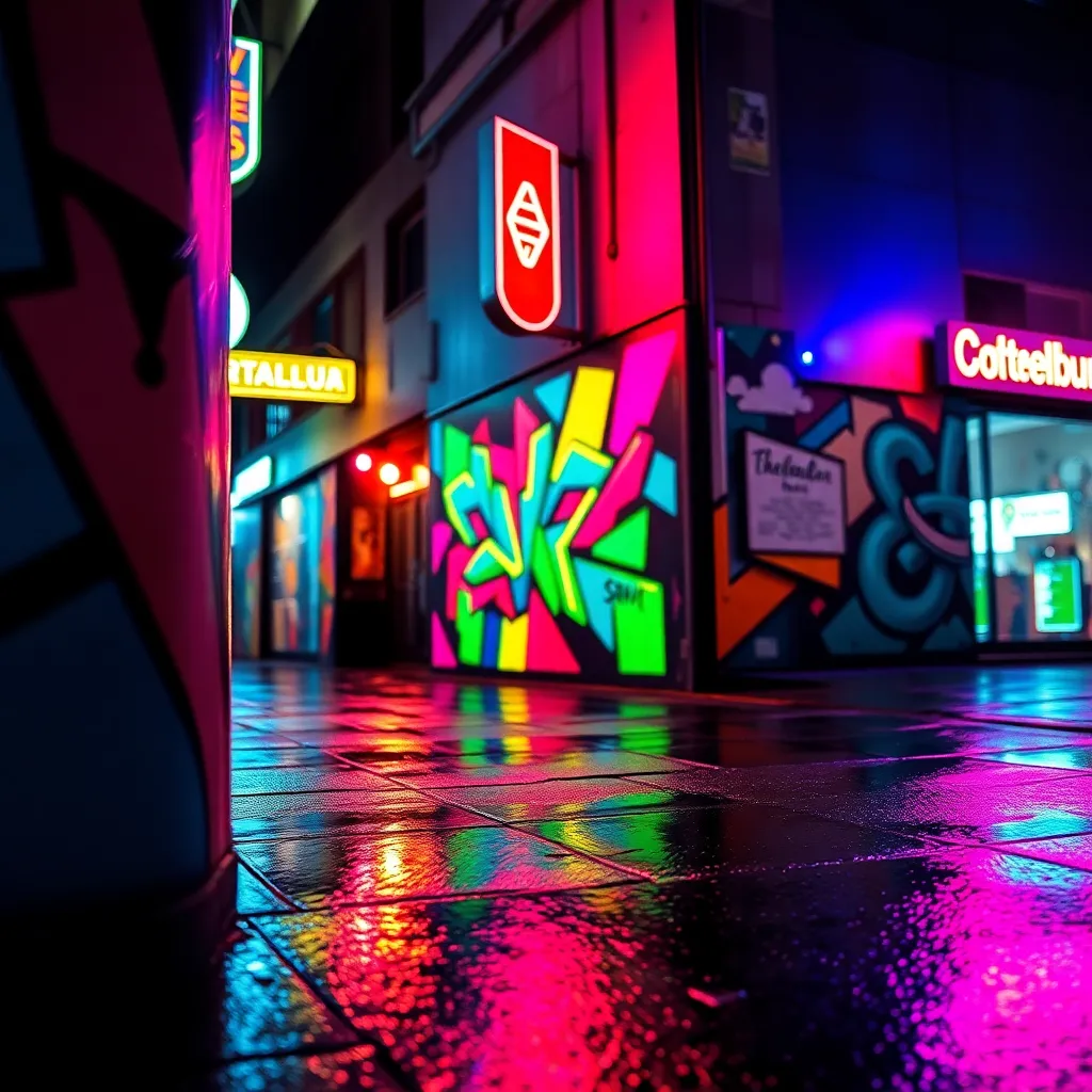 Dynamic Urban Abstract Street Art