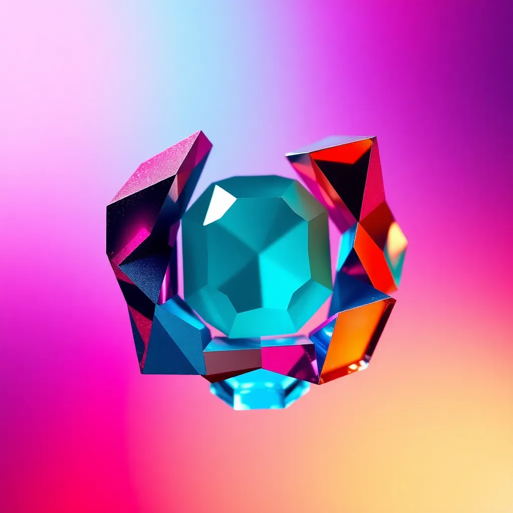 Vibrant Geometric Abstract Composition