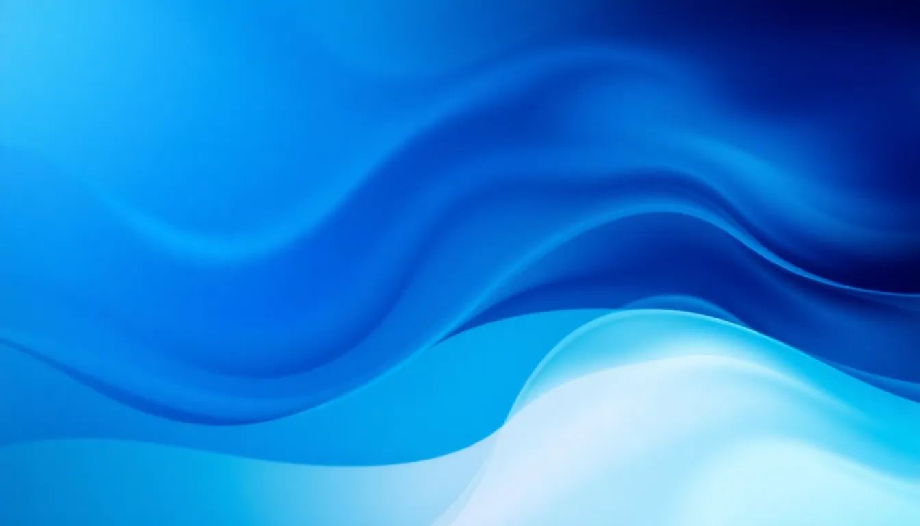 This vibrant abstract digital background captures swirling gradients of deep blue and teal, creating a tranquil yet dynamic atmosphere. Illuminated by soft, diffused daylight, the image exudes an ethereal quality with its dreamy bokeh and fluid textures. Perfect for digital compositions, this background offers a rich color palette that enhances visual interest and depth.