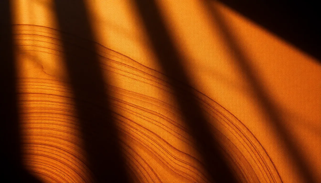 Dynamic Wood Grain Abstract Background Explore the beauty of nature with this stunning digital background featuring an intricate wood grain texture. Captured with dramatic lighting, high contrasts bring the natural patterns to life, emphasizing the flowing lines and curves within the grain. Achieving clarity through hyperfocal distance, the image captures every detail beautifully. With rich browns and warm golds, this background conveys rustic charm, making it ideal for organic-themed design or creative projects.