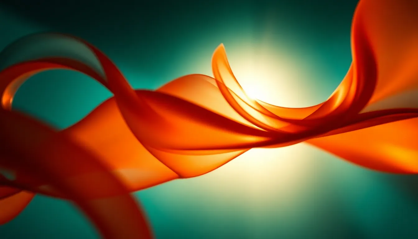 Flowing Abstract Shapes with Dramatic Lighting