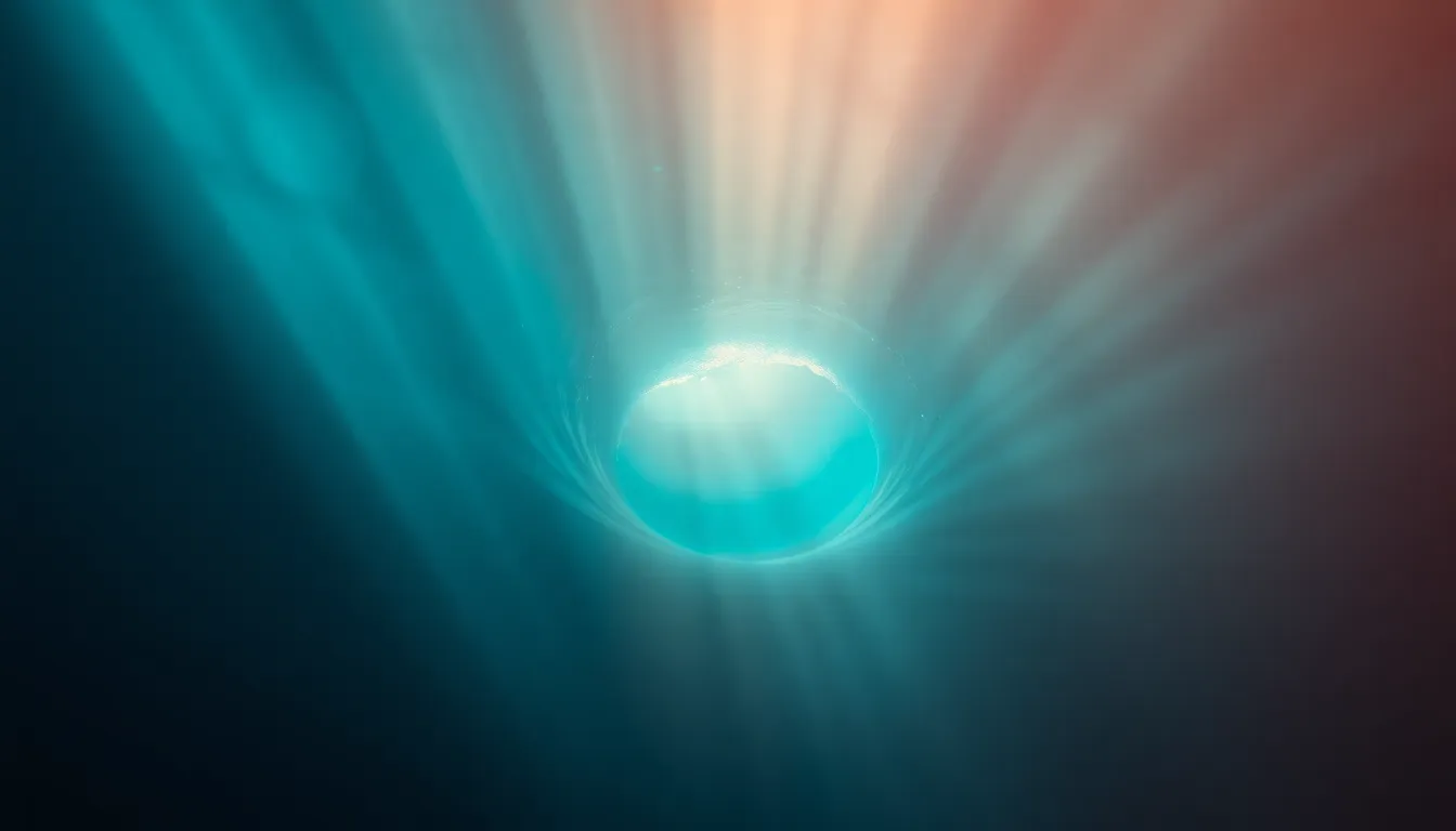 A vibrant abstract background featuring a swirling vortex of rich jewel tones that draw the viewer in. Ethereal light illuminates the scene, creating a mystical ambiance. The dynamic leading lines and soft depth of field emphasize the flow of colors, while smooth gradients provide a seamless blend. This captivating background is perfect for digital design purposes, evoking feelings of creativity and wonder.