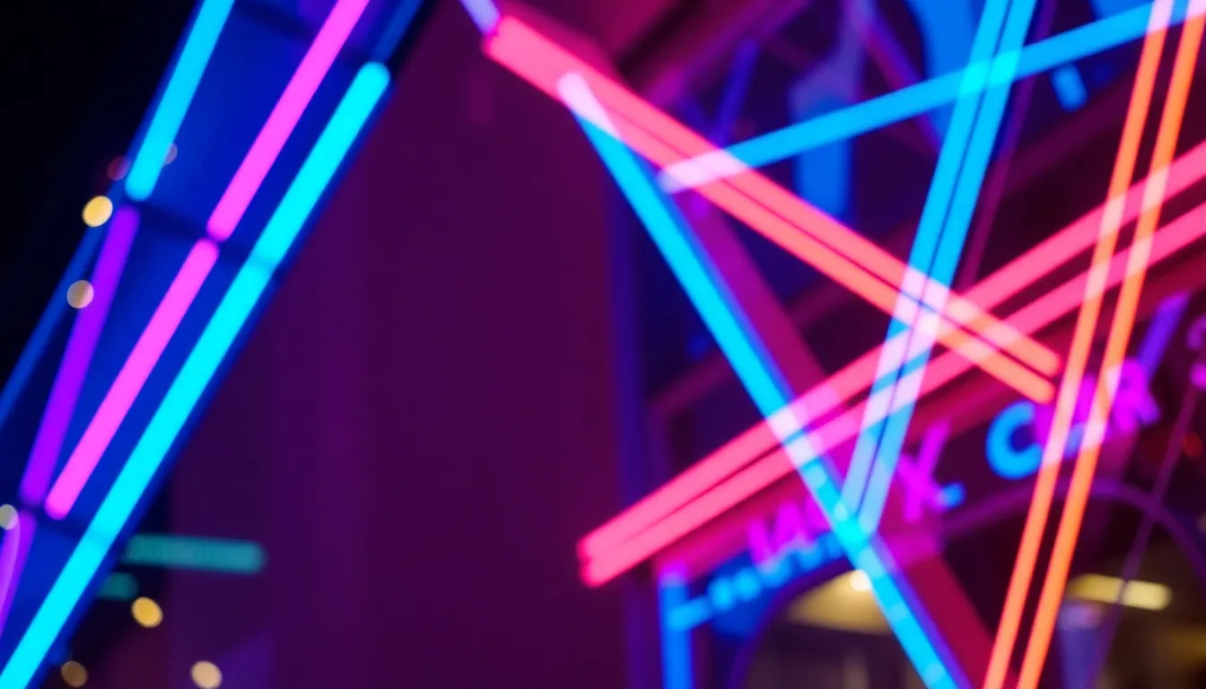 Vibrant Neon Geometric Burst