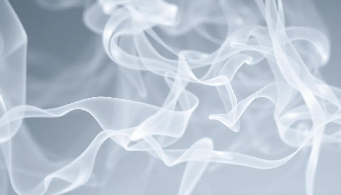 Abstract Smoke Patterns in Gray Immerse yourself in the elegance of this digital background featuring abstract patterns that resemble swirling smoke. Captured up close with soft ambient lighting, the delicate gradients of gray and white blend seamlessly together. A shallow depth of field emphasizes the intricate details, guiding the viewer's eye through the fluid swirls. This visually striking background embodies mystery and sophistication, making it a perfect choice for high-end digital artwork.