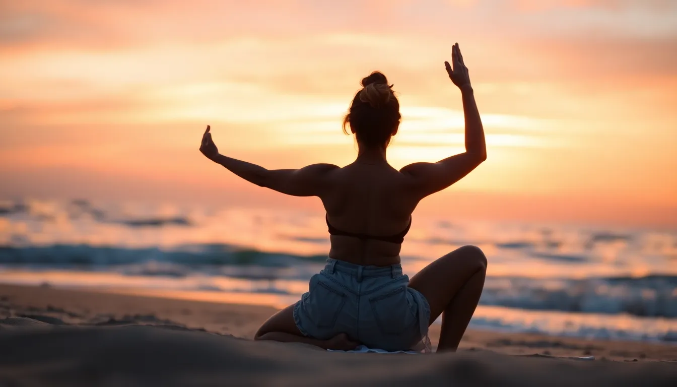 Peaceful Yoga Practice at Sunrise