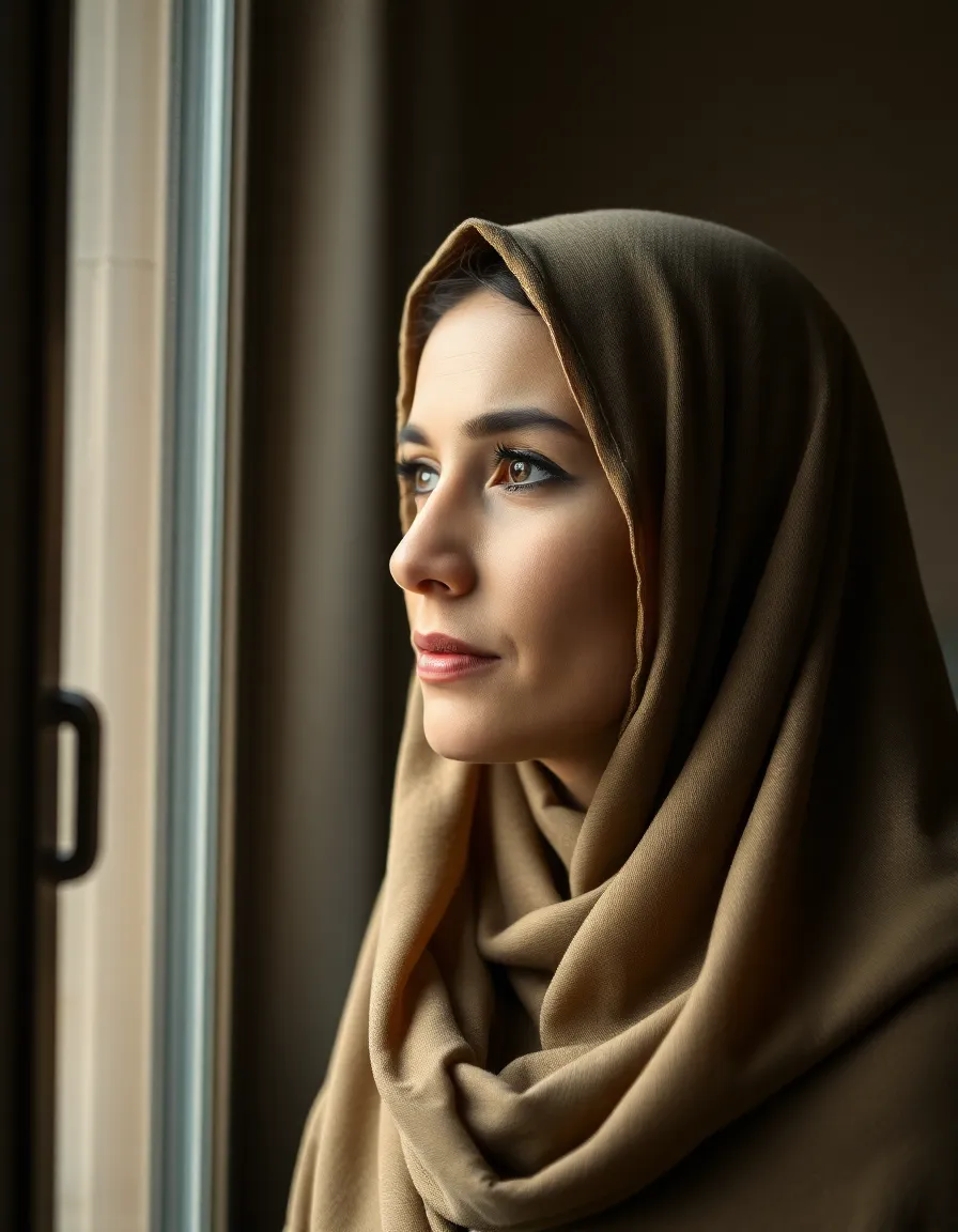 Thoughtful Middle-Eastern Woman Portrait