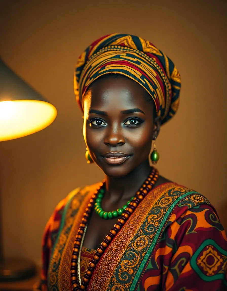 Empowered African Woman in Traditional Attire