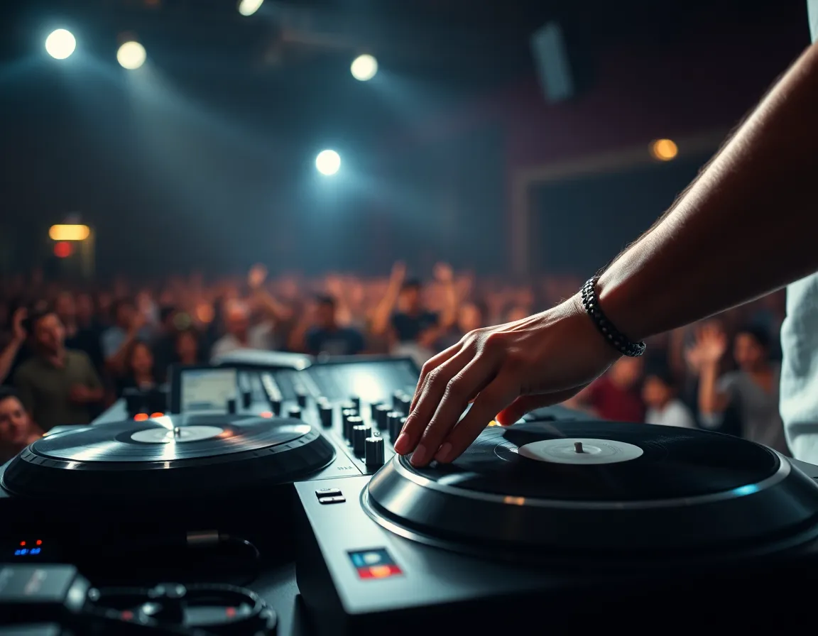 Close-Up of a DJ at Work