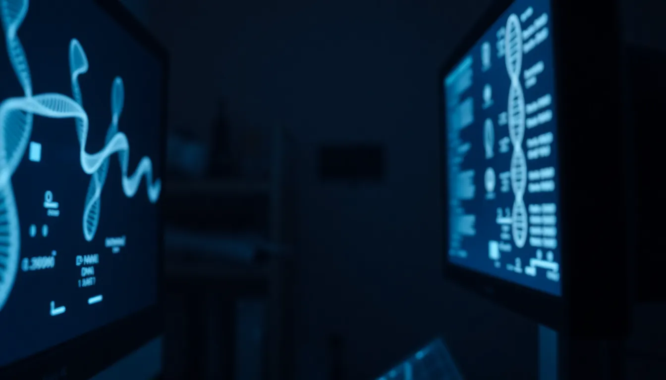 Researcher Analyzing DNA Sequence