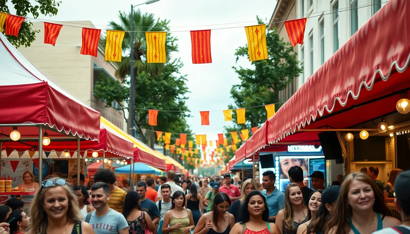 Summer Festival in Downtown