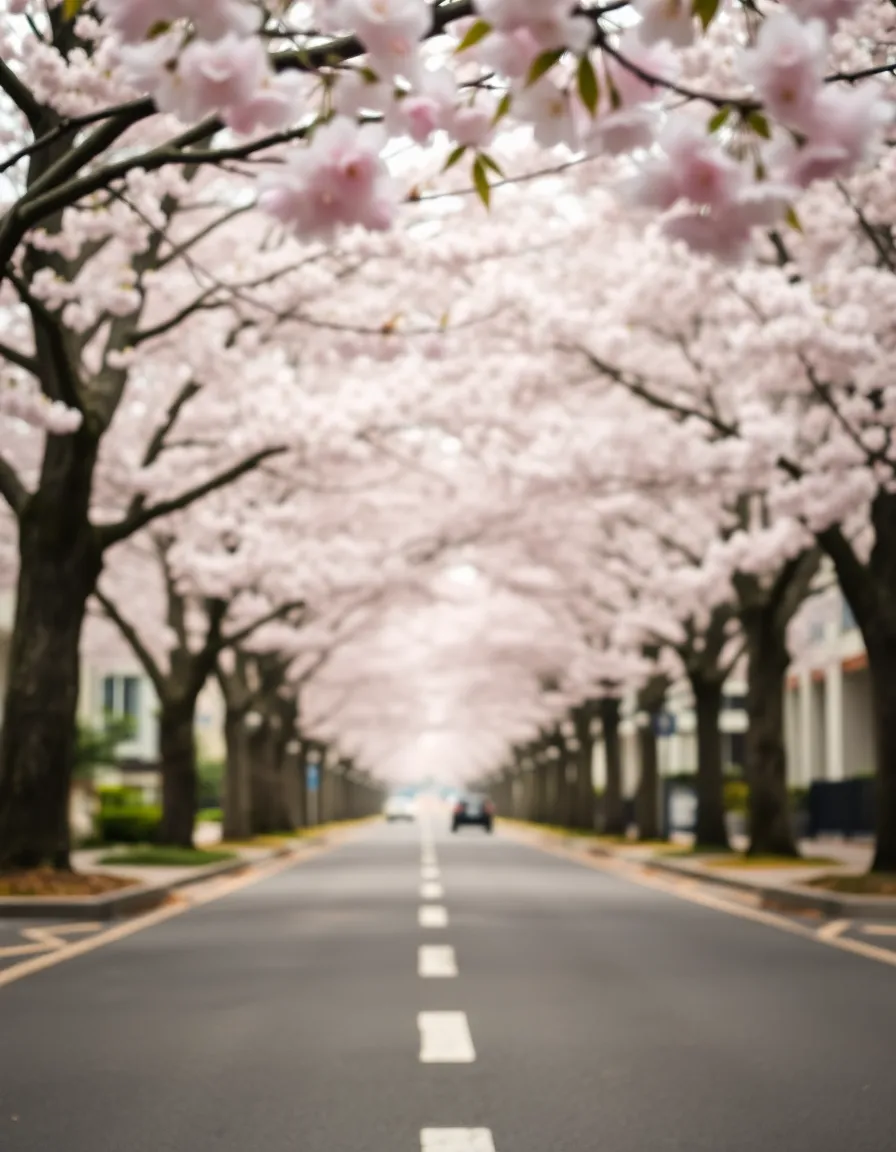 Cherry Blossoms in Downtown Spring