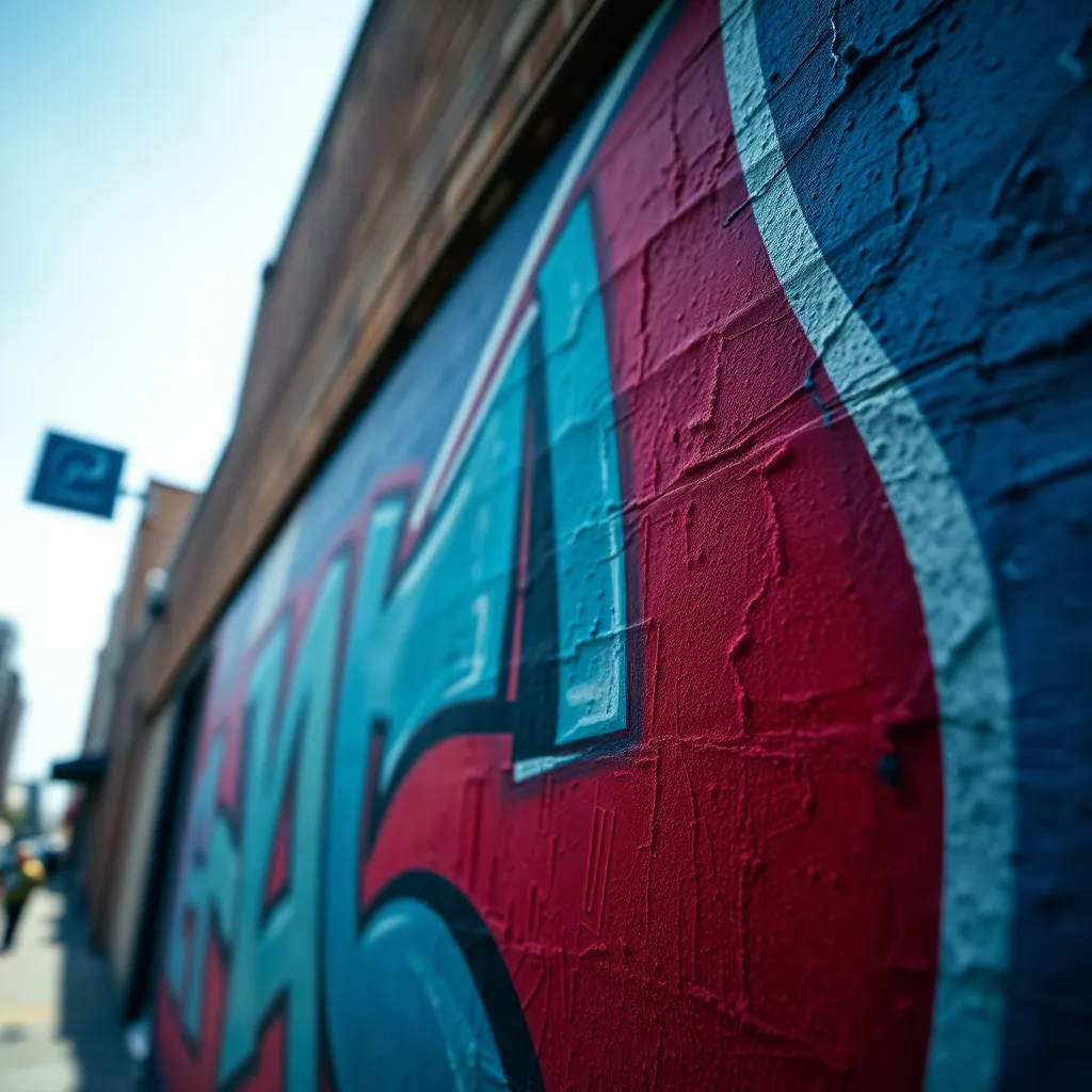 Vibrant Close-Up of Downtown Street Mural