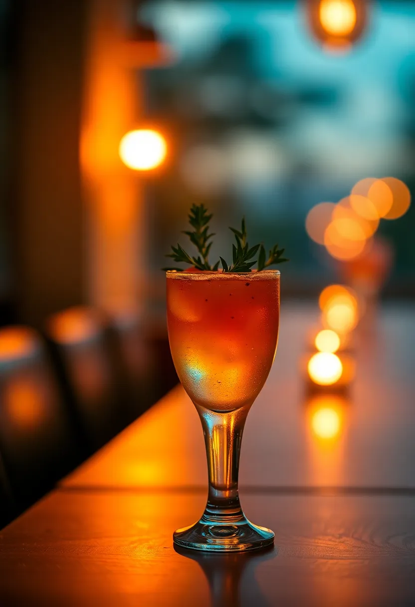 Vibrant Cocktail with Fresh Herbs