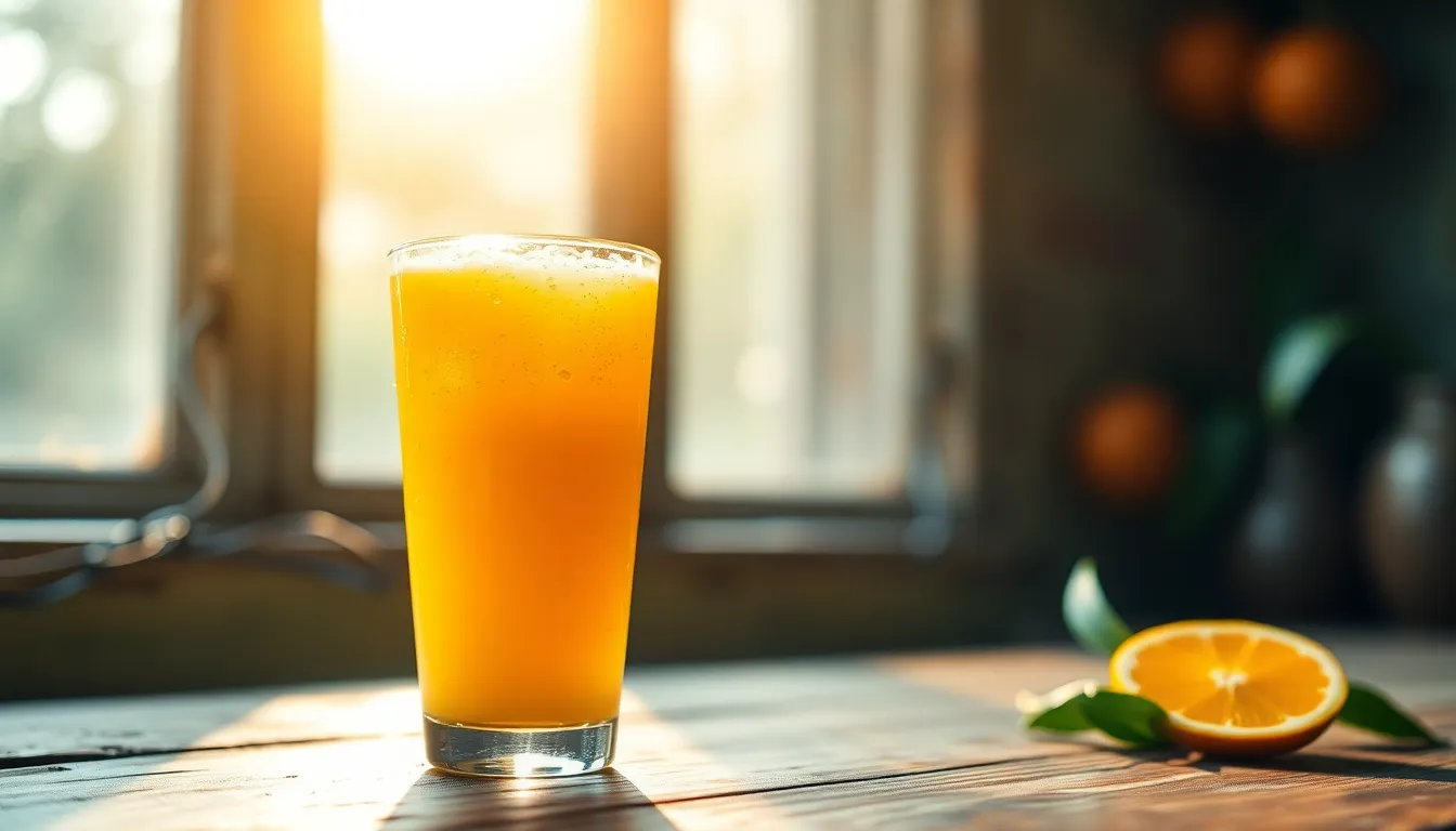 Iced Coffee in Cozy Cafe Setting