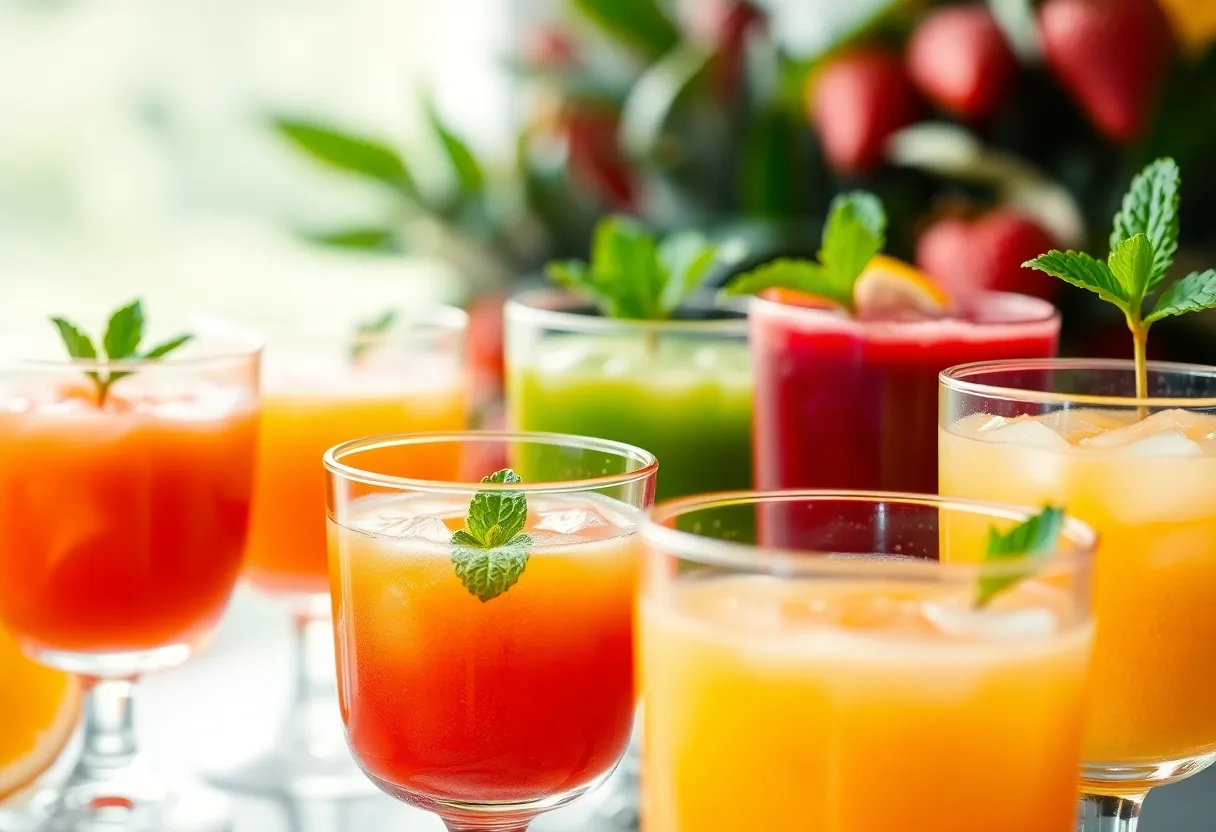 Vibrant Smoothie Bowl on Marble Surface
