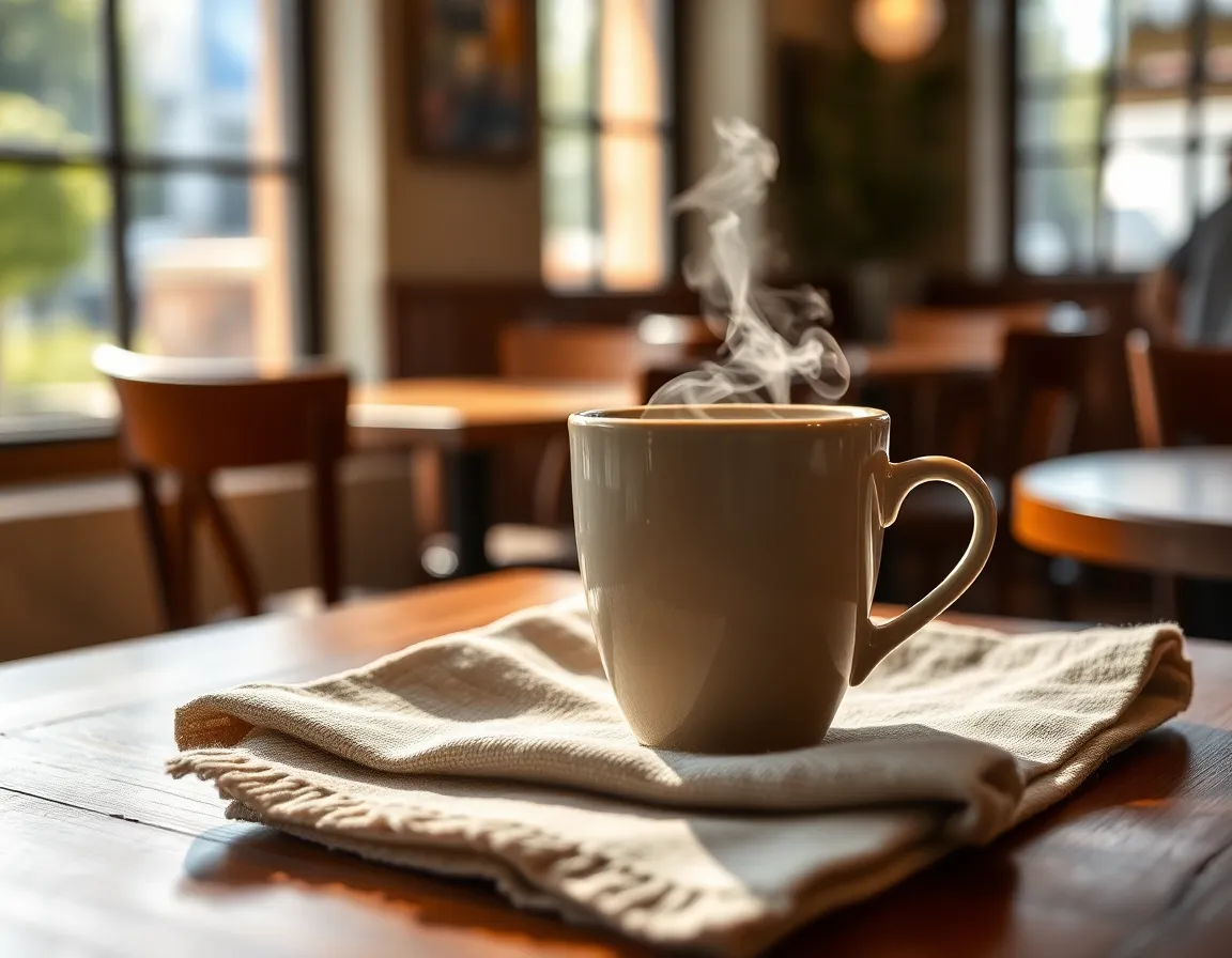 Warm Coffee Scene in a Cozy Café