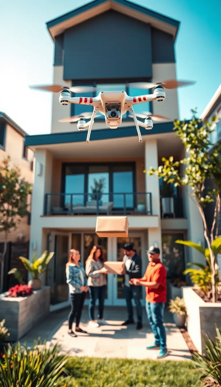 Drone Delivery in Urban Neighborhood