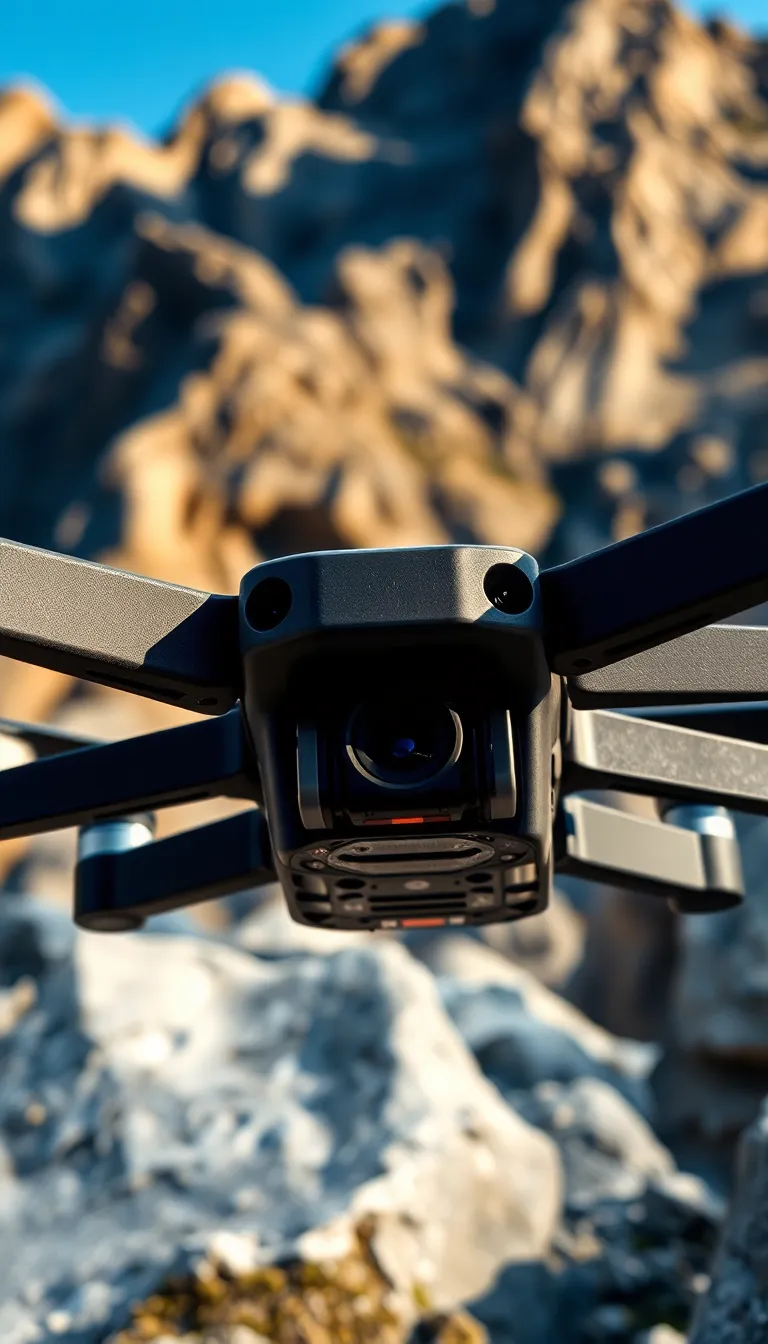 High-Tech Drone in Mountain Landscape
