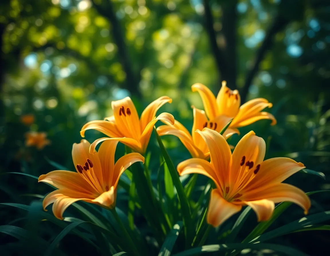 Easter Lilies in the Garden