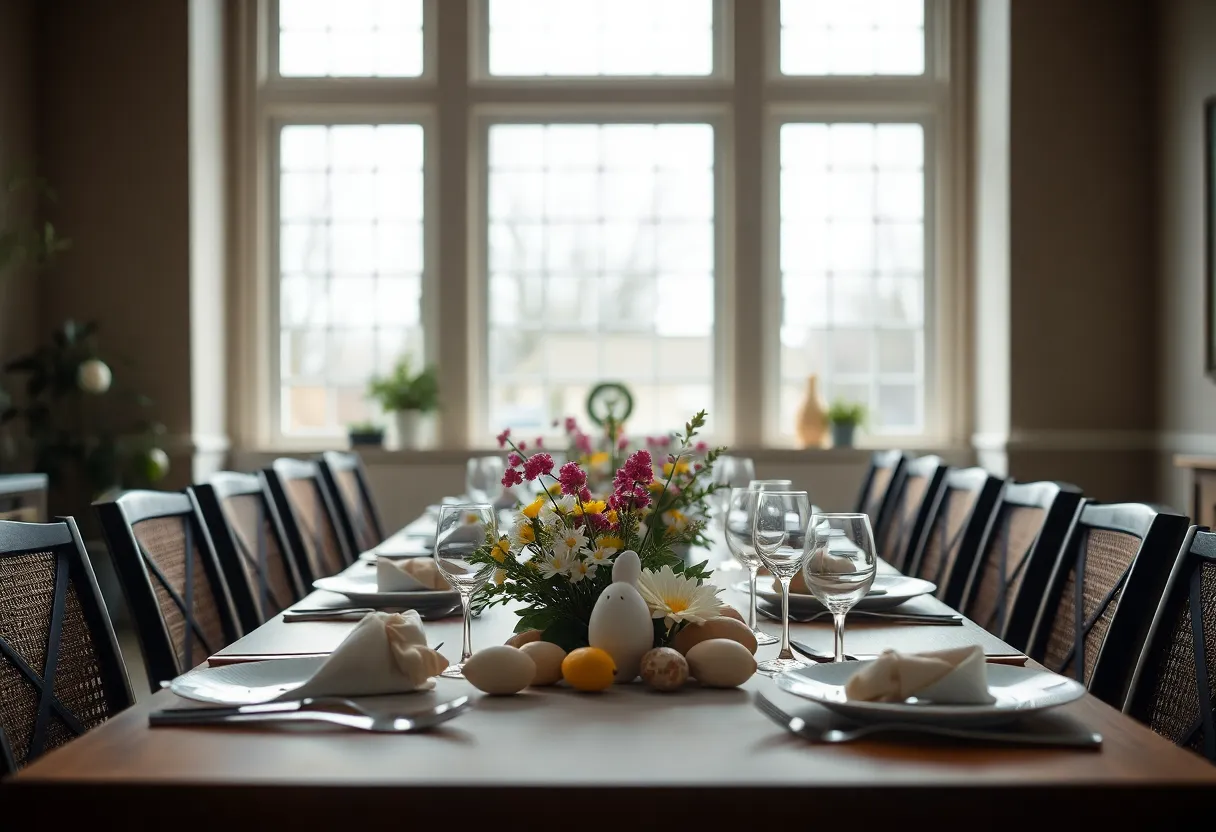 Easter Brunch Table Setting