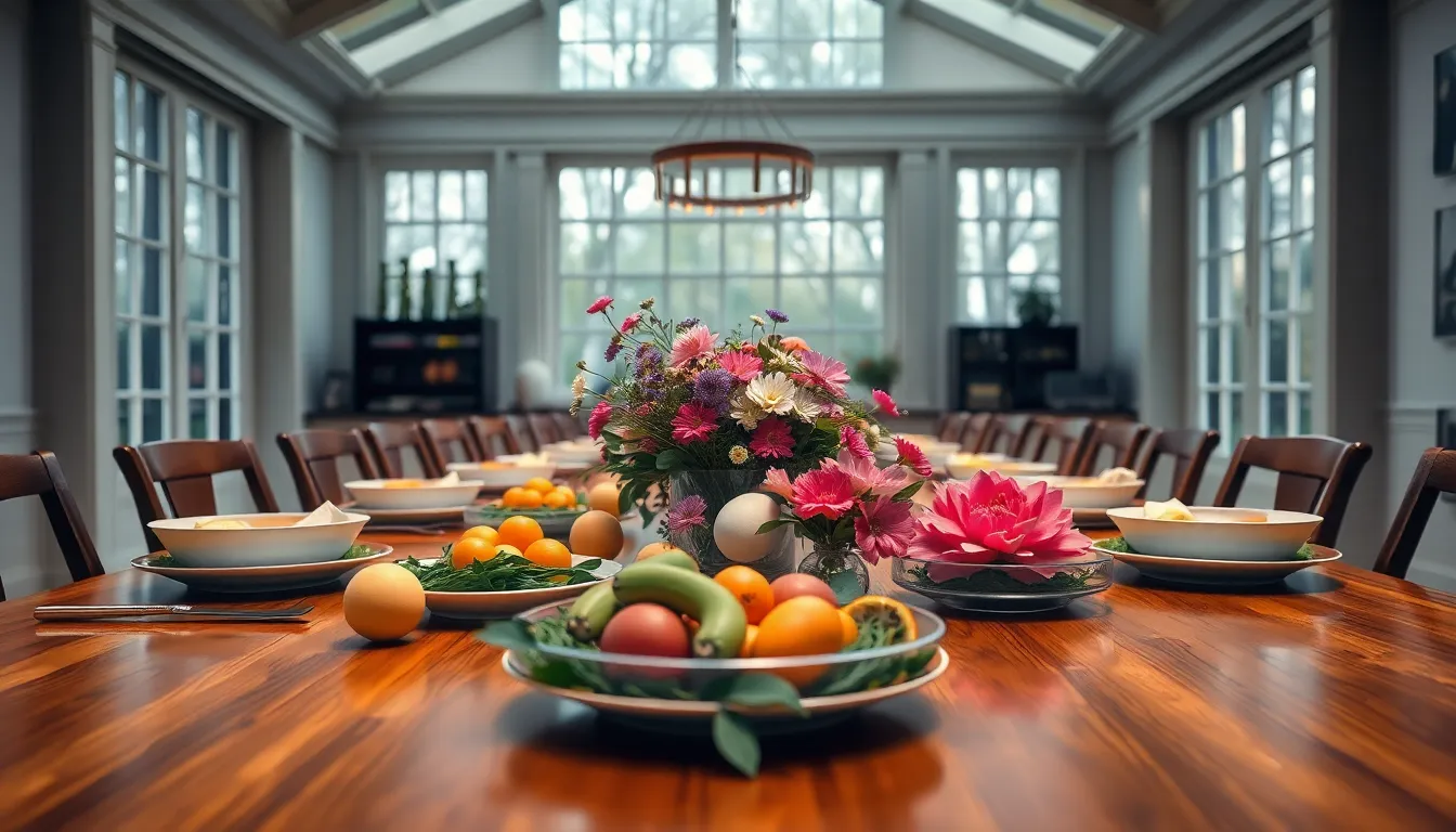 Easter Brunch Table Setup