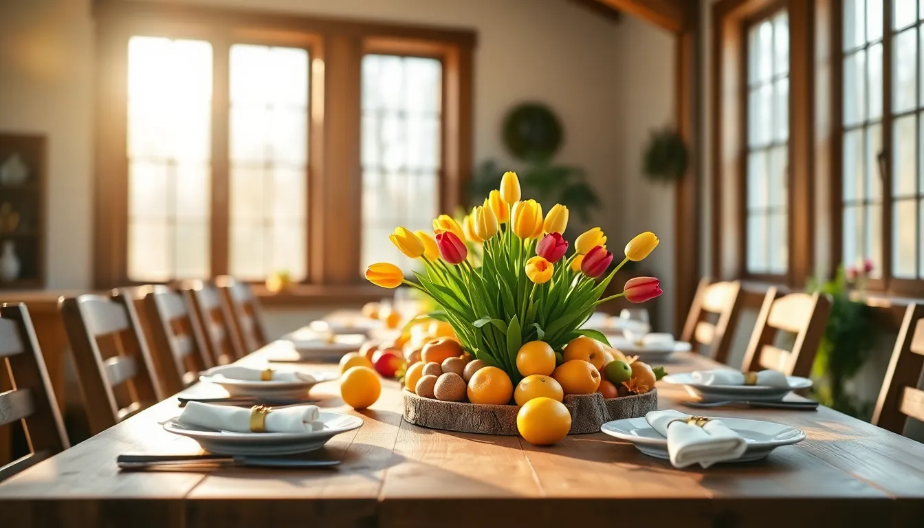 Easter Brunch Table Setting