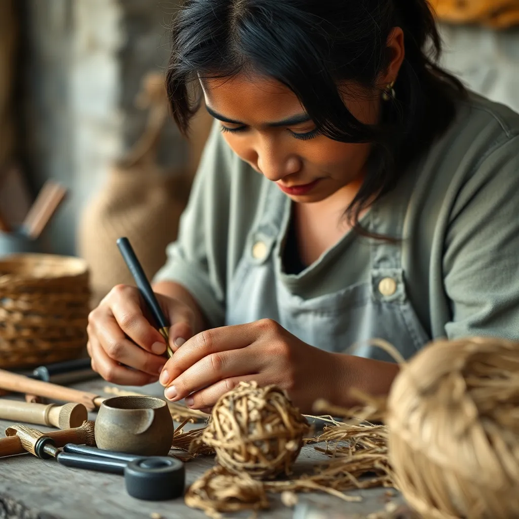 Artisan Creating Eco-Friendly Products