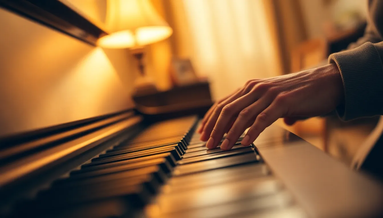 A close-up of an elderly man's hands as he tends to herbs in a sunny kitchen. The vibrant greens of the plants contrast beautifully with the rich brown soil, creating a vivid, life-filled image. Capturing this moment of connection to nature evokes feelings of calmness and enjoyment in gardening.