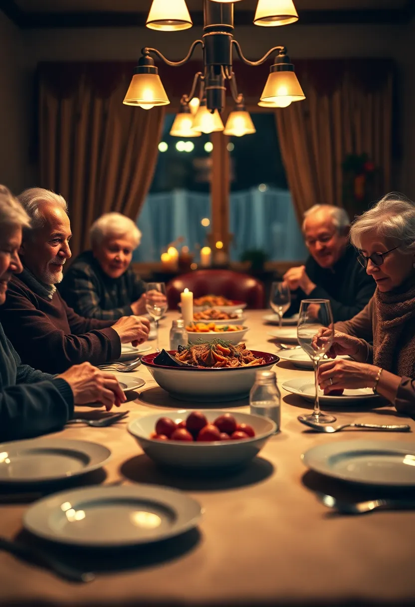 Family Dinner Setting for Elders Gathering