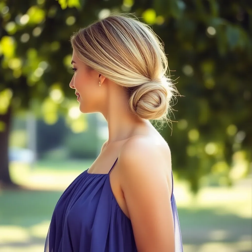 Sophisticated Low Bun in Nature