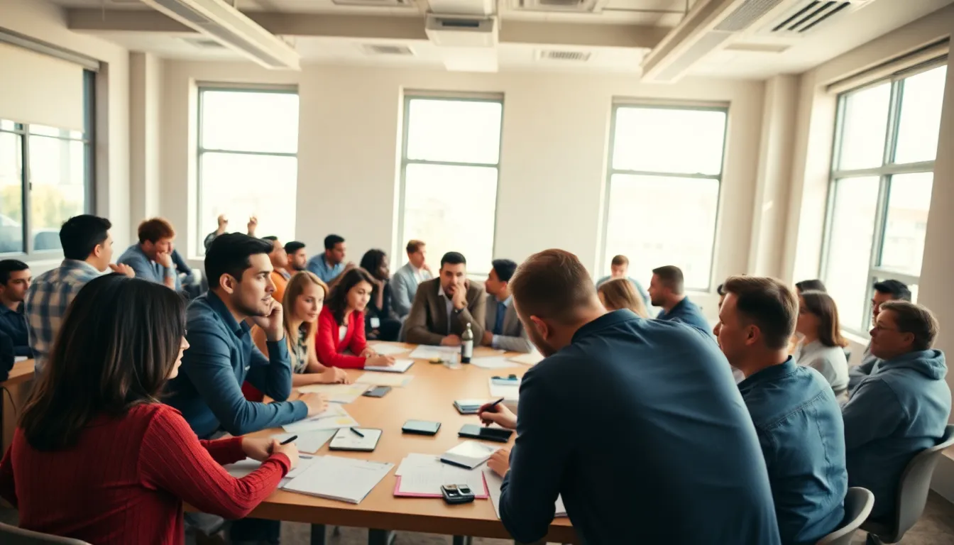 Engineering Professionals Collaborating in Conference Room