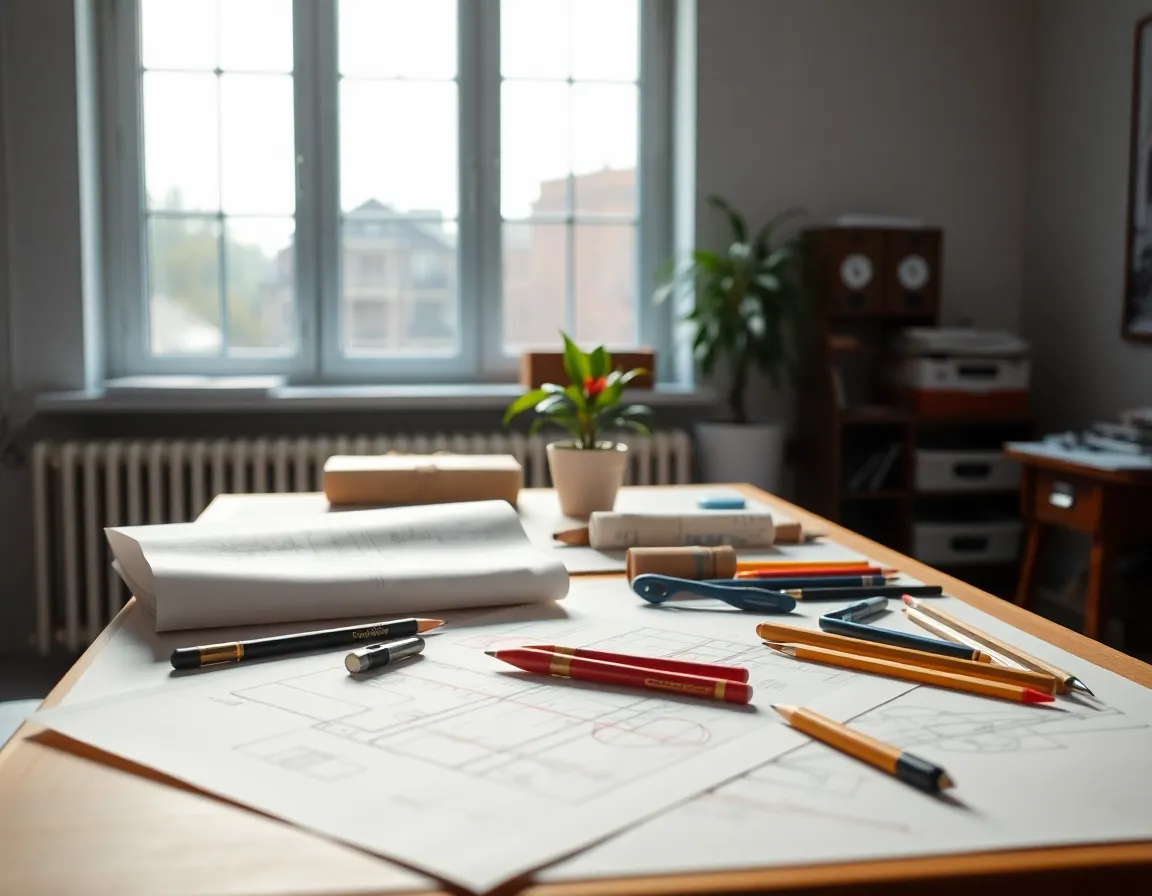 Engineering Drafting Table Setup