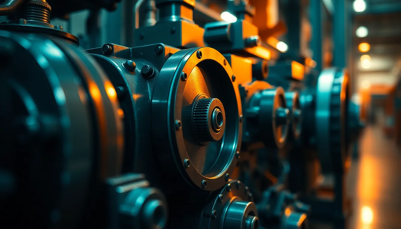 Industrial Machinery in Dramatic Lighting