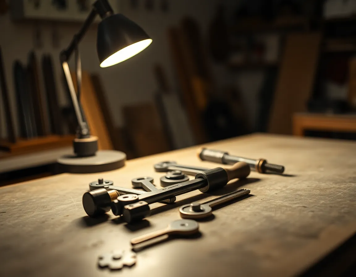 Engineering Tools on Concrete Table